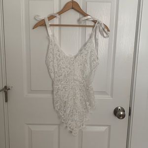 White Lace Teddy